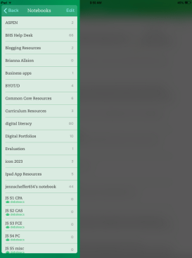 Ms. Scheffer's Evernote notebooks