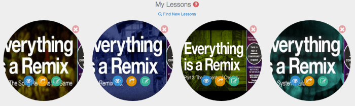 Teacher view of lesson "bulbs" in eduCanon 