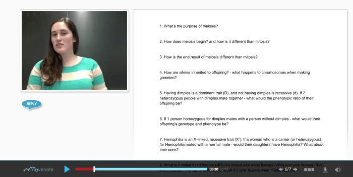 Ms. Allison instructs her students to pause the Movenote and attempt to solve the problems